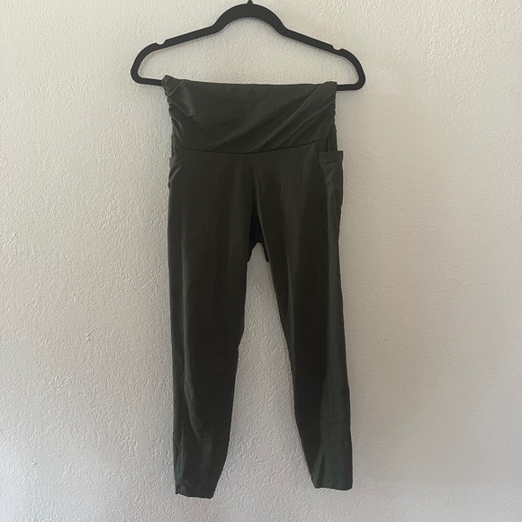 Lot of 3 Maternity Leggings Green and Black - Picture 4 of 15